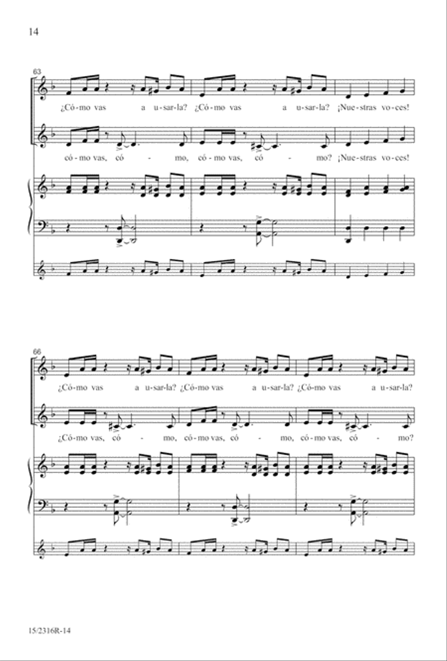 Nuestras Voces Nuestras Voces SSA scores gallery preview page 14