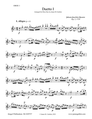 Quantz: Duetto Op. 2 No. 1 for Oboe Duo