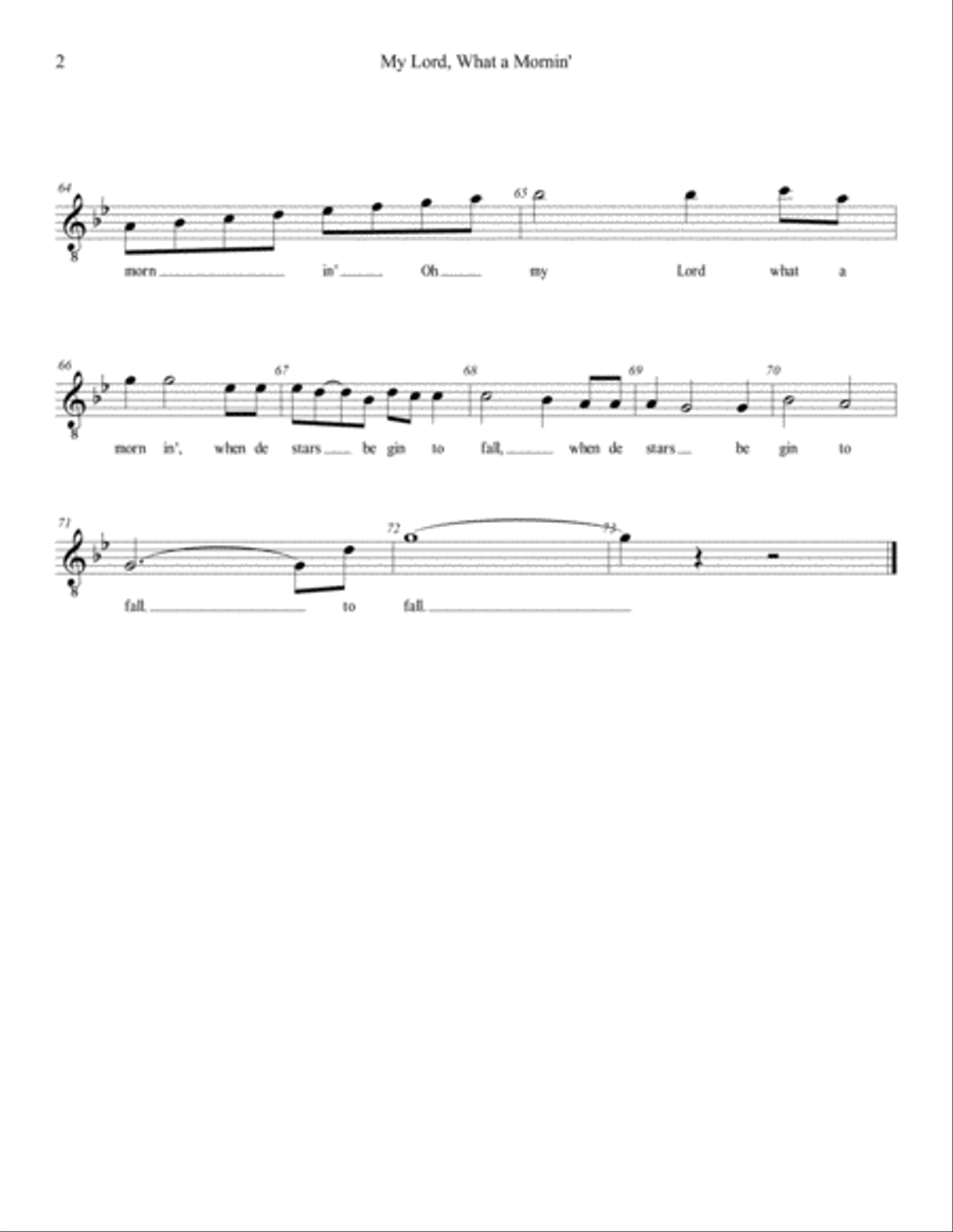 My Lord, What a Mornin' My Lord, What a Mornin' Small Ensemble scores gallery preview page 3