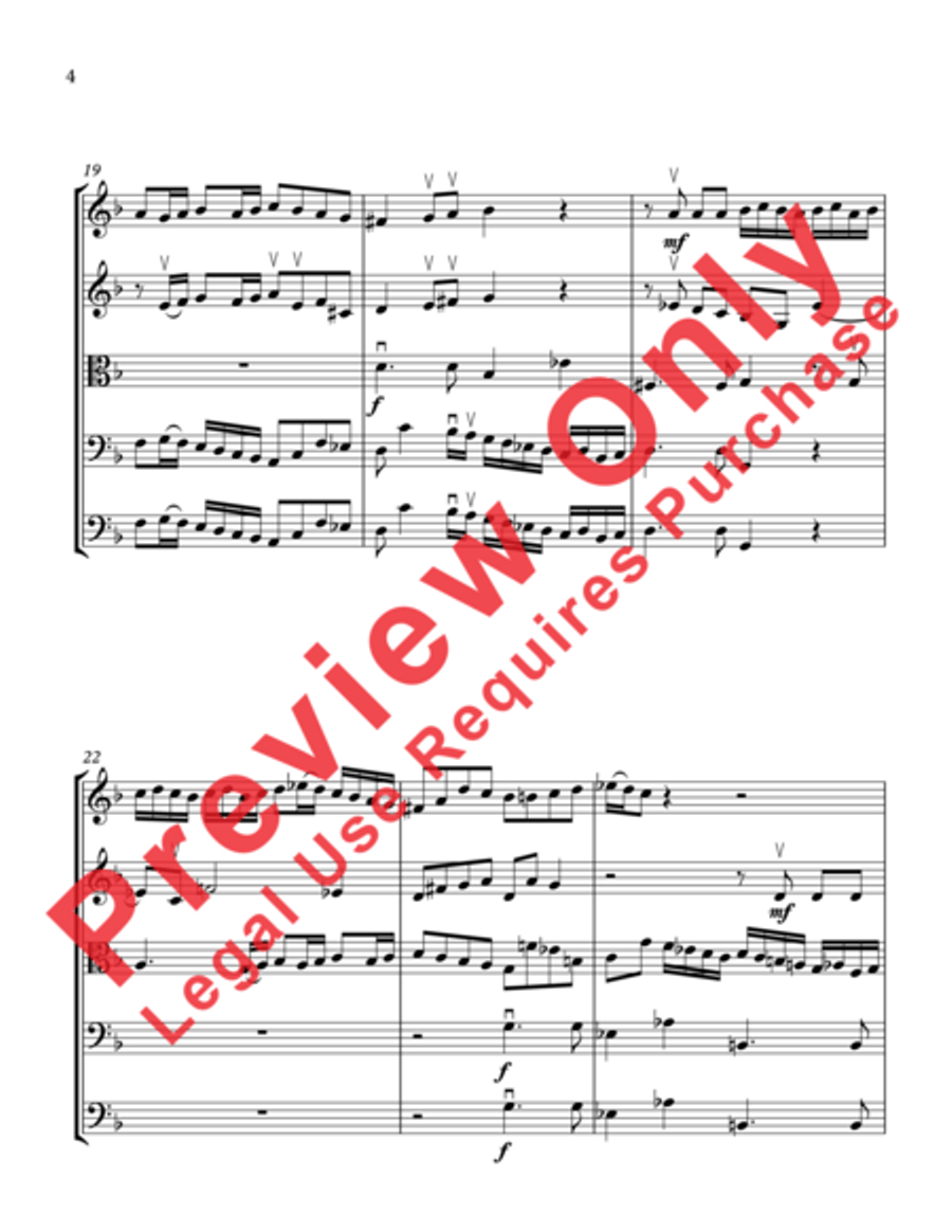 Fugue from Requiem in D Minor String Orchestra scores gallery preview page 7
