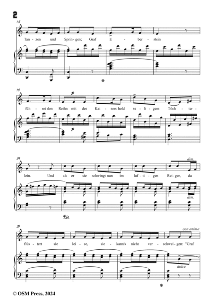 C. Loewe-Graf Eberstein(Zu Speier im Saale da hebt sich ein Klingen),in C Major Voice scores gallery preview page 4