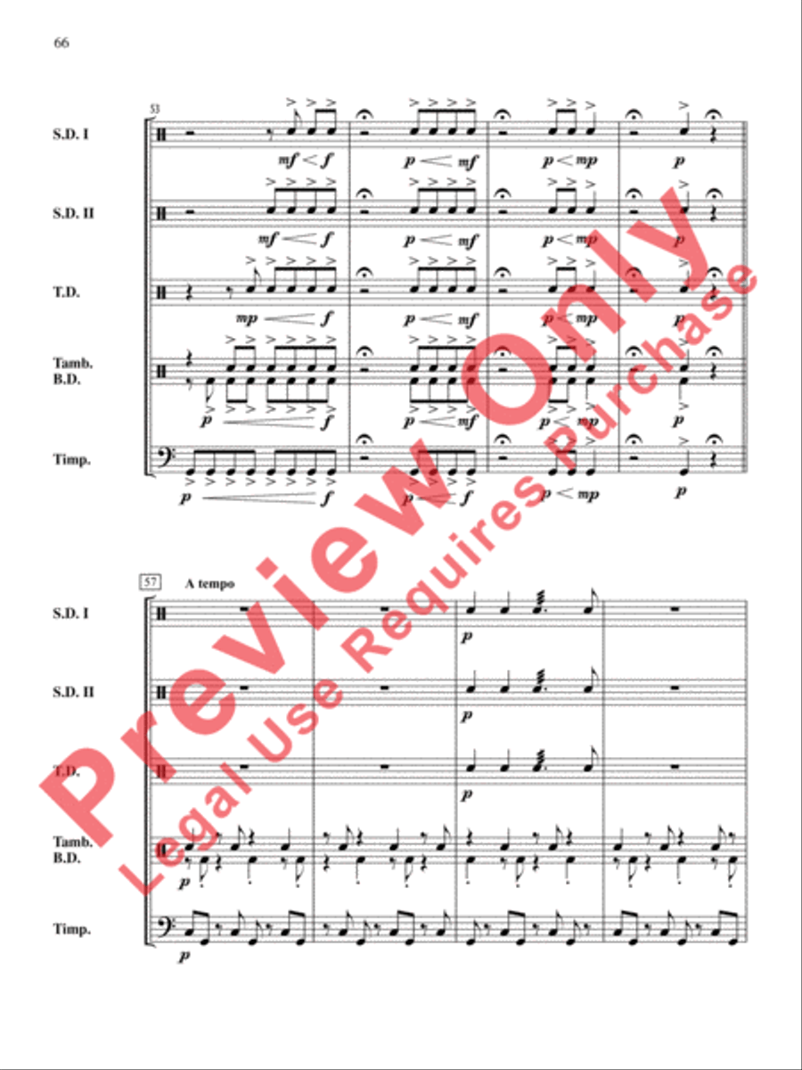 The Anthony J. Cirone Intermediate Percussion Ensemble Collection Percussion Ensemble scores gallery preview page 67