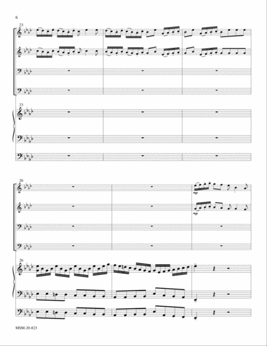 Sinfonia from The Arrival of the Queen of Sheba Organ scores gallery preview page 6