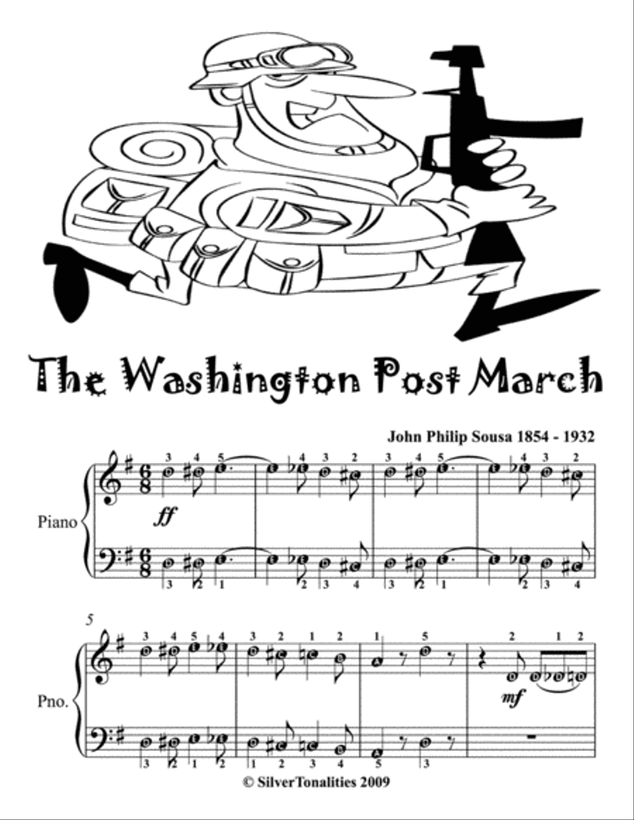 Washington Post March Easy Piano Sheet Music Easy Piano scores gallery preview page 2