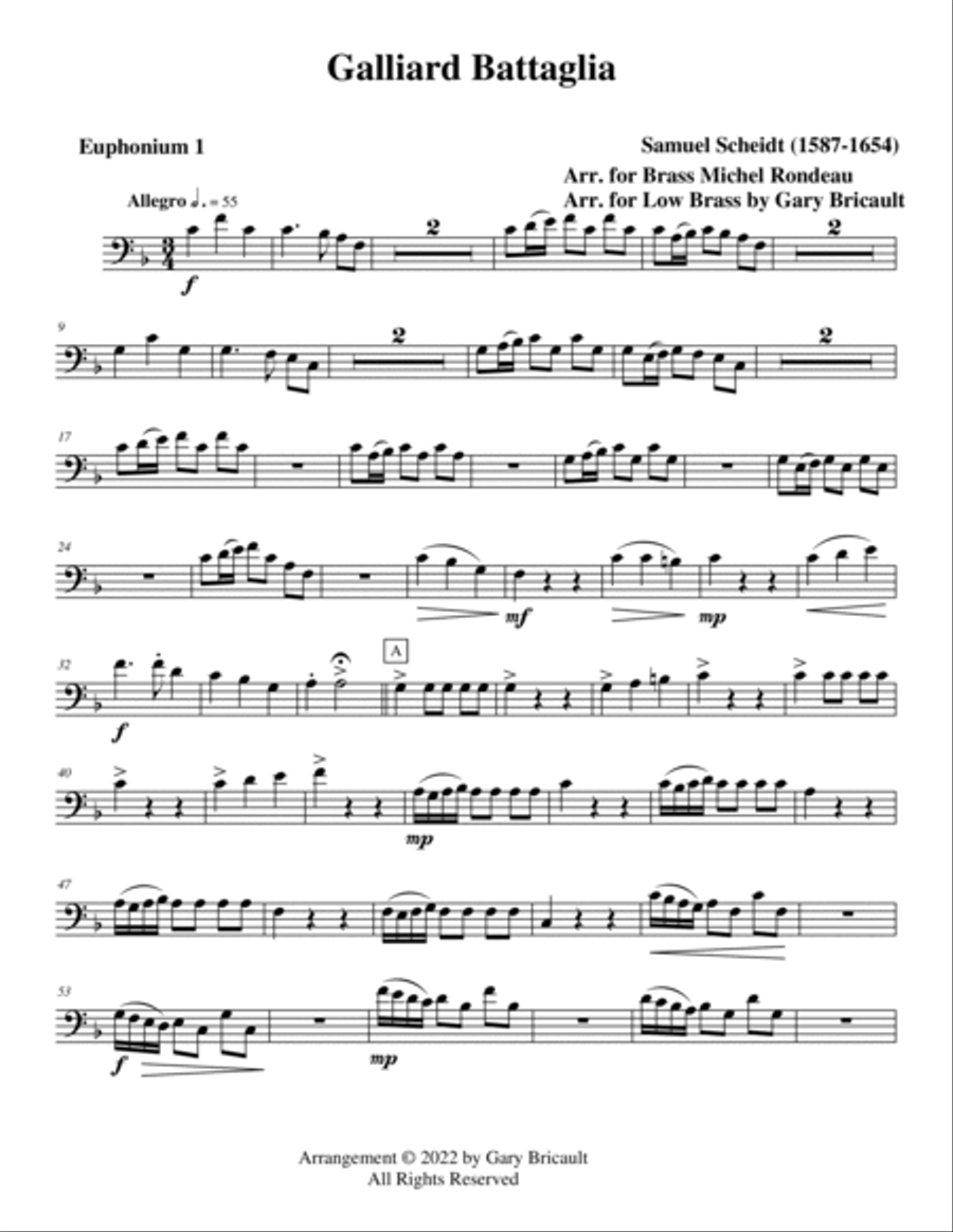 Galliard Battaglia Brass Ensemble scores gallery preview page 6