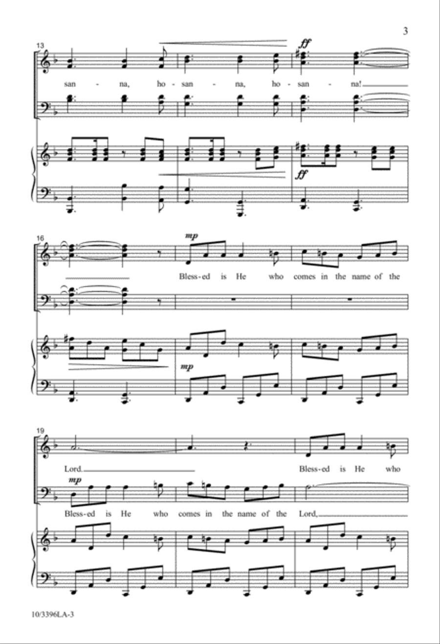 Hosanna! 4-Part scores gallery preview page 3
