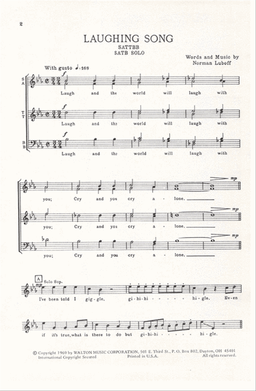 Laughing Song Divisi scores gallery preview page 2