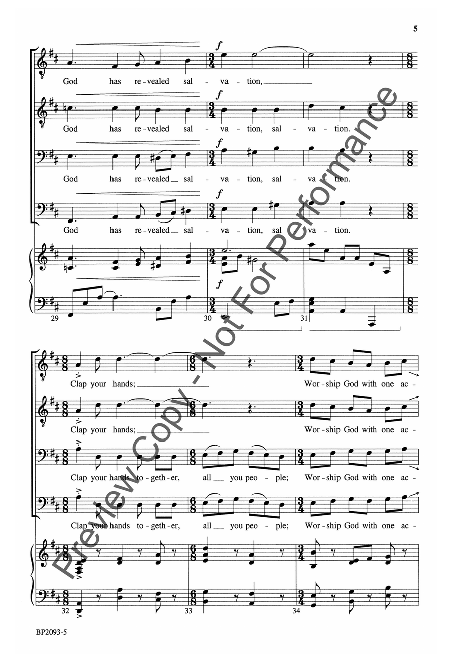 Clap Your Hands Together - TTBB TTBB scores gallery preview page 5