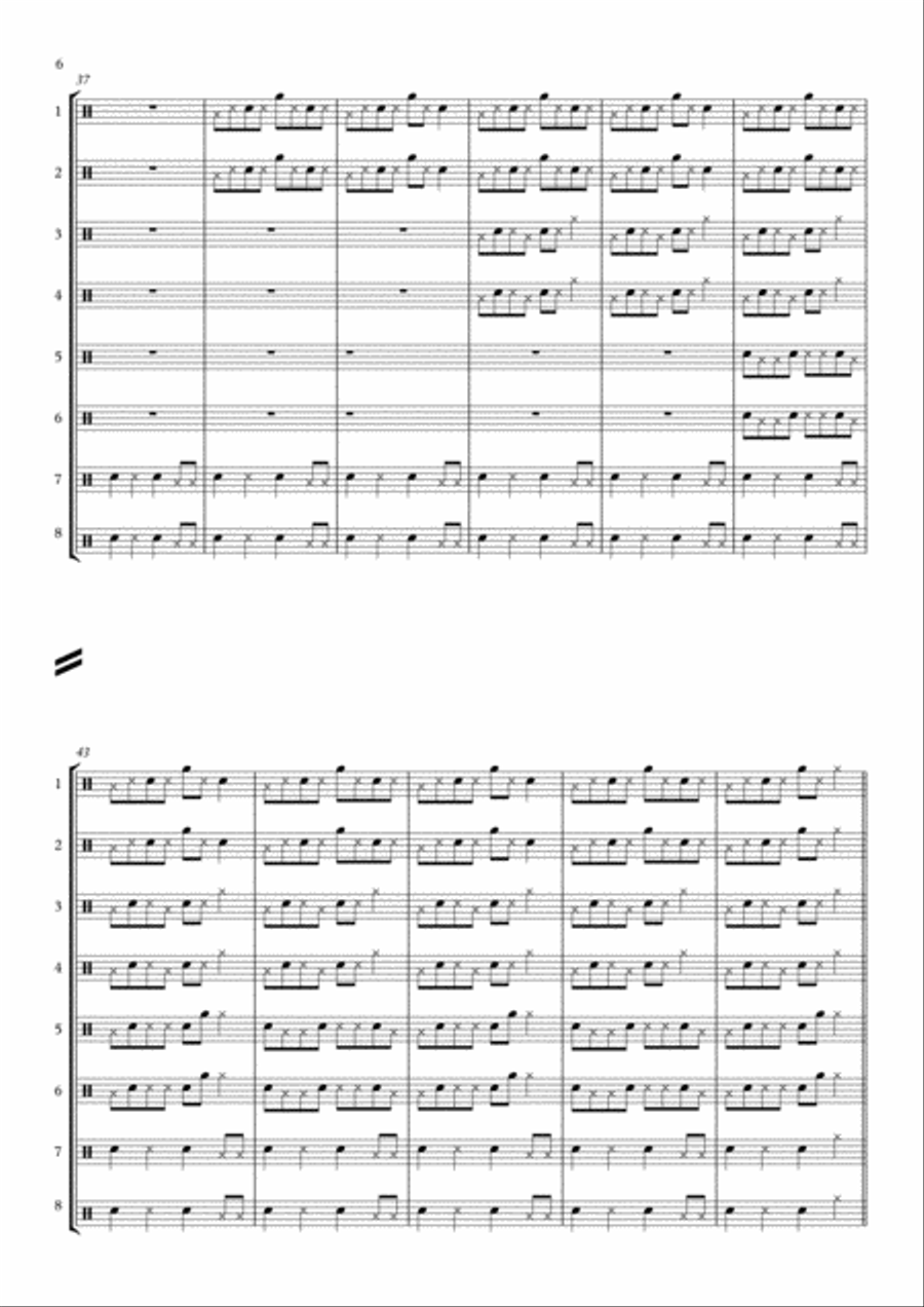 Bin There Bin There Percussion Ensemble scores gallery preview page 6