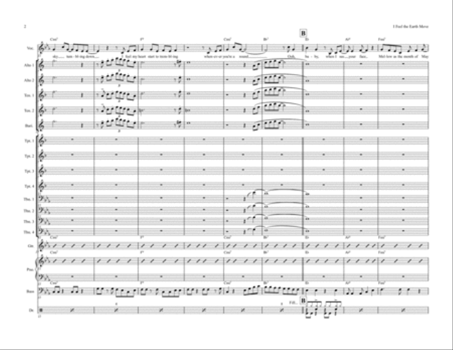 I Feel The Earth Move Jazz Ensemble scores gallery preview page 2