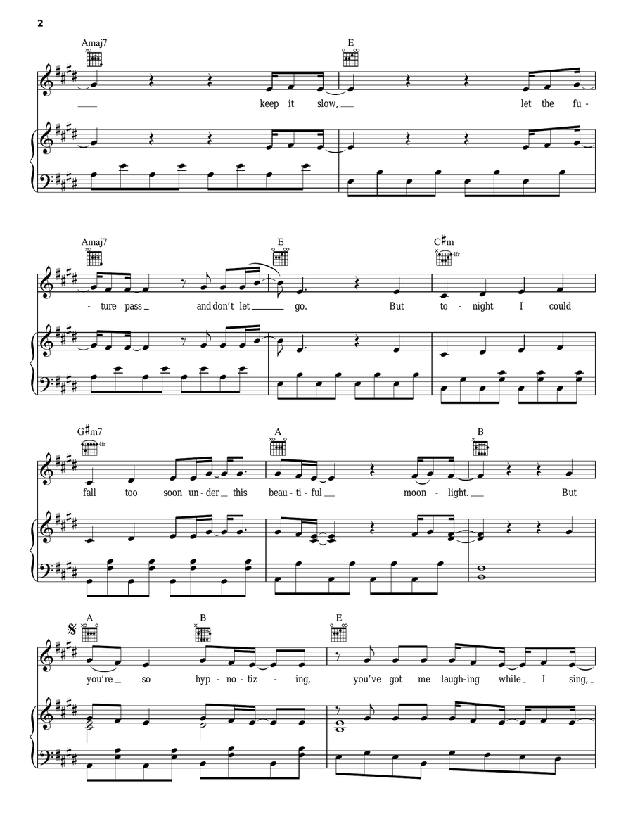 Catch Me Catch Me Piano, Vocal, Guitar scores gallery preview page 2