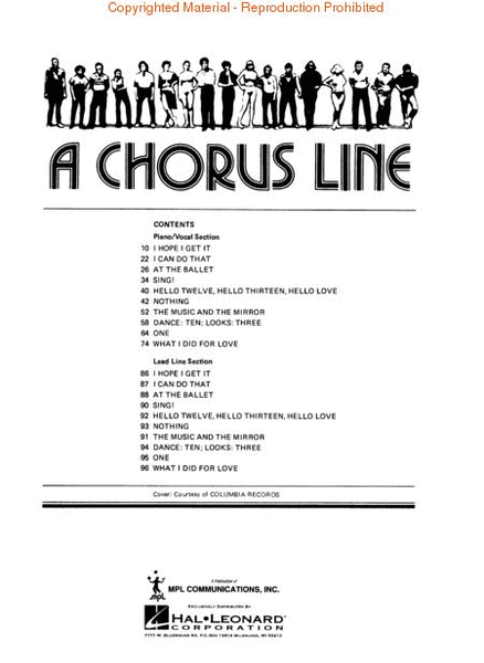 A Chorus Line – Updated Edition