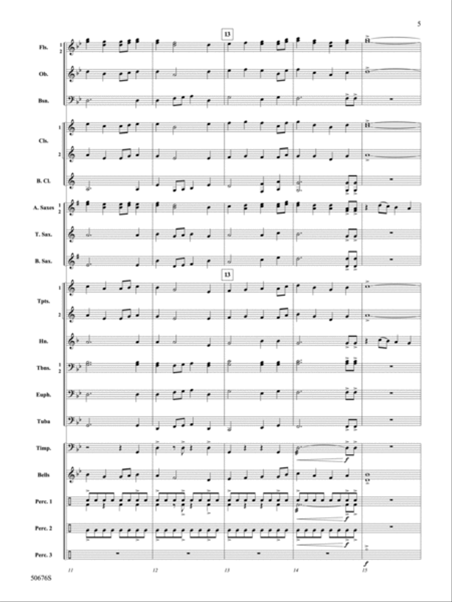 Struck by the Ree: Score Struck by the Ree: Score Concert Band scores gallery preview page 5