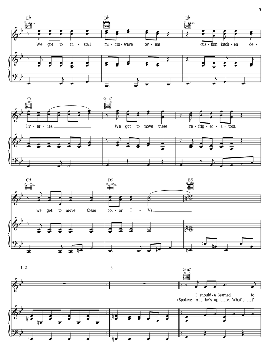 Money For Nothing Piano, Vocal, Guitar scores gallery preview page 3