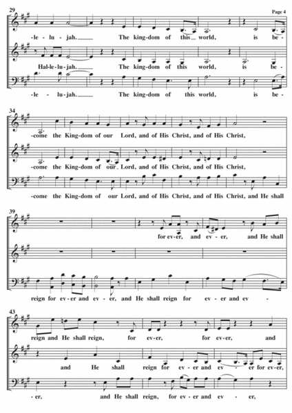 Hallelujah (G F Handel) A Cappella SAB image number null