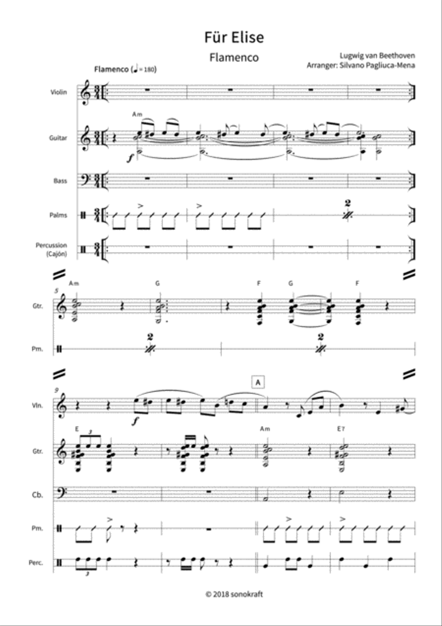 Für Elise Für Elise Orchestra scores gallery preview page 3