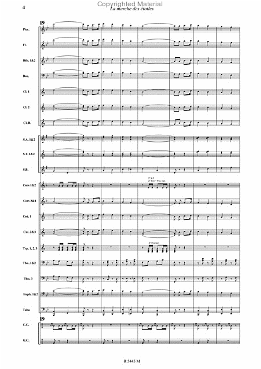 La marche des etoiles Concert Band scores gallery preview page 5