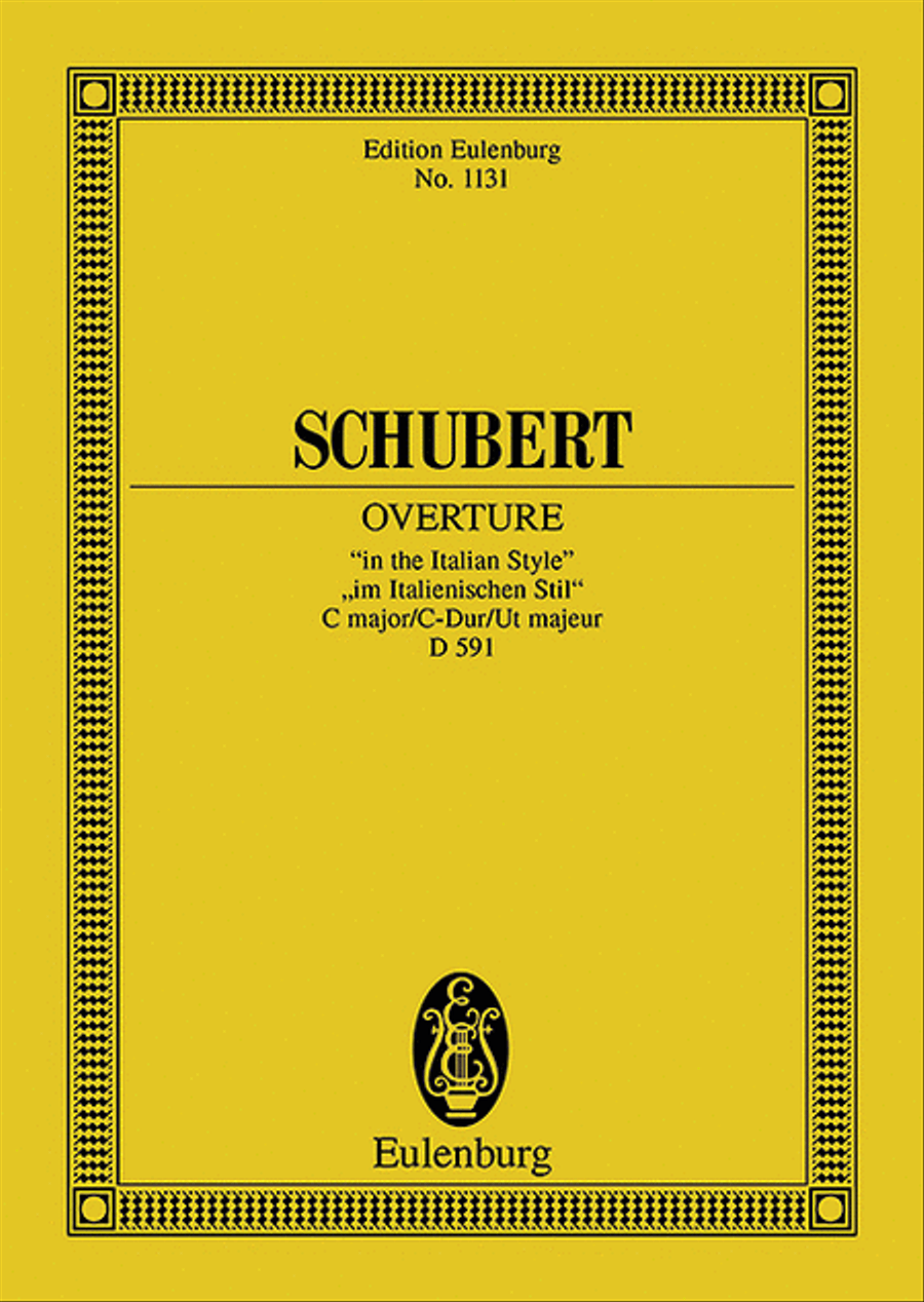 Overture in the Italian Style C Major, D.591 Orchestra scores gallery preview page 1