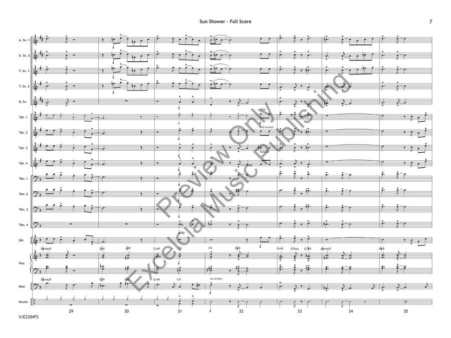 Sun Shower Sun Shower Jazz Ensemble scores gallery preview page 8