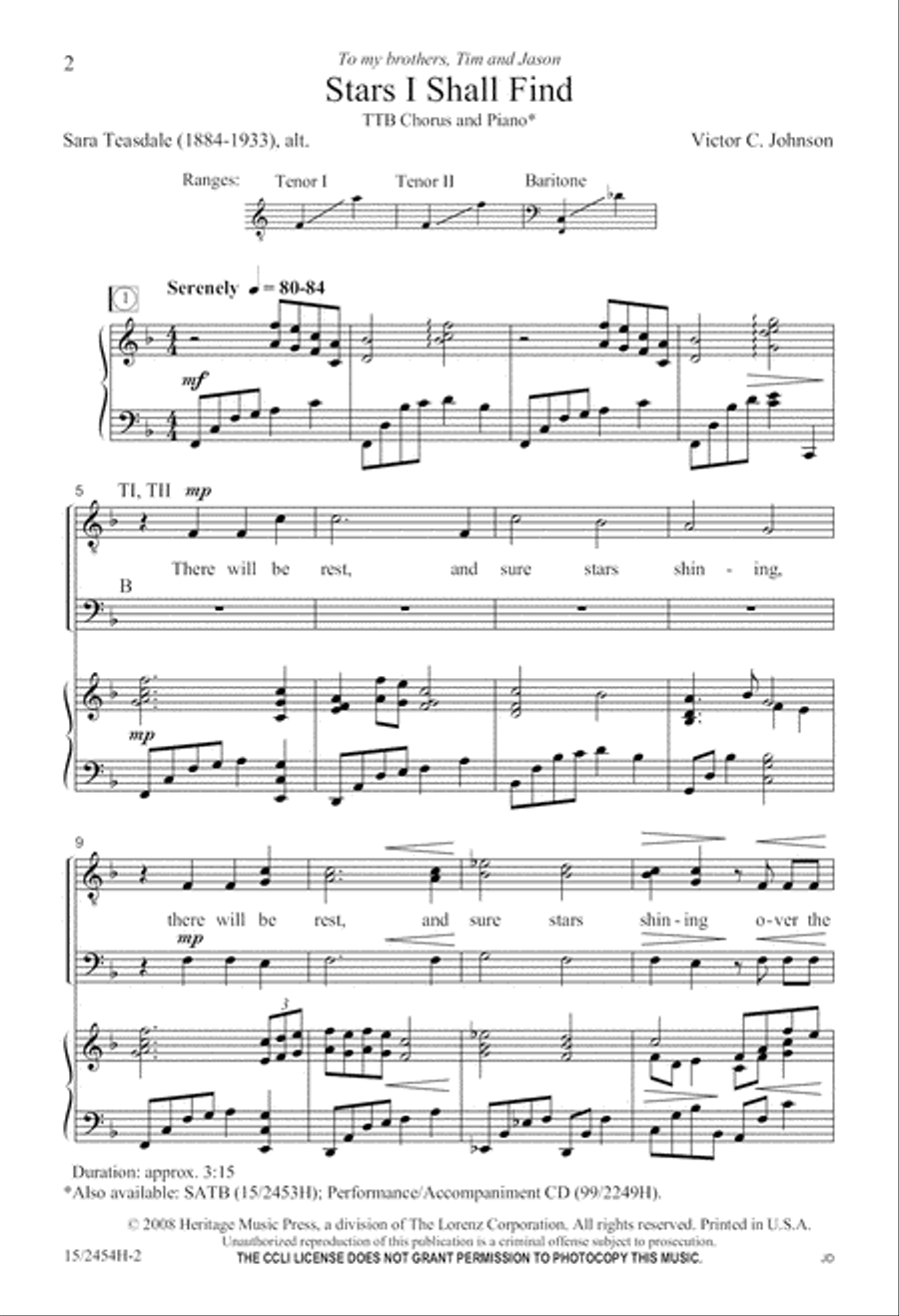 Stars I Shall Find TTB scores gallery preview page 2