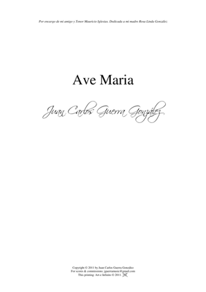Ave Maria (High Voice Solo)