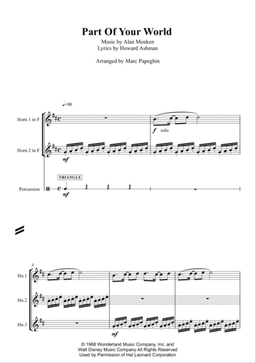 Part Of Your World Large Ensemble scores gallery preview page 2