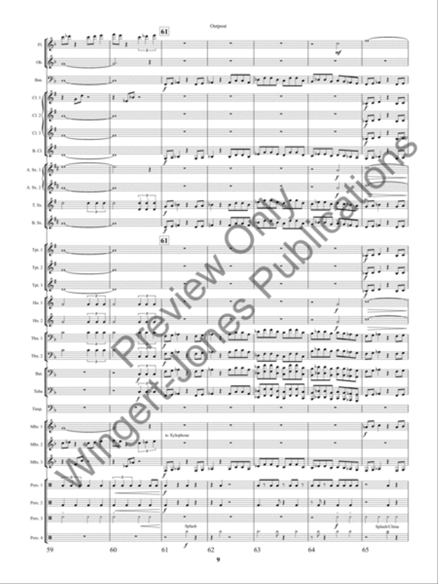Outpost Concert Band scores gallery preview page 12