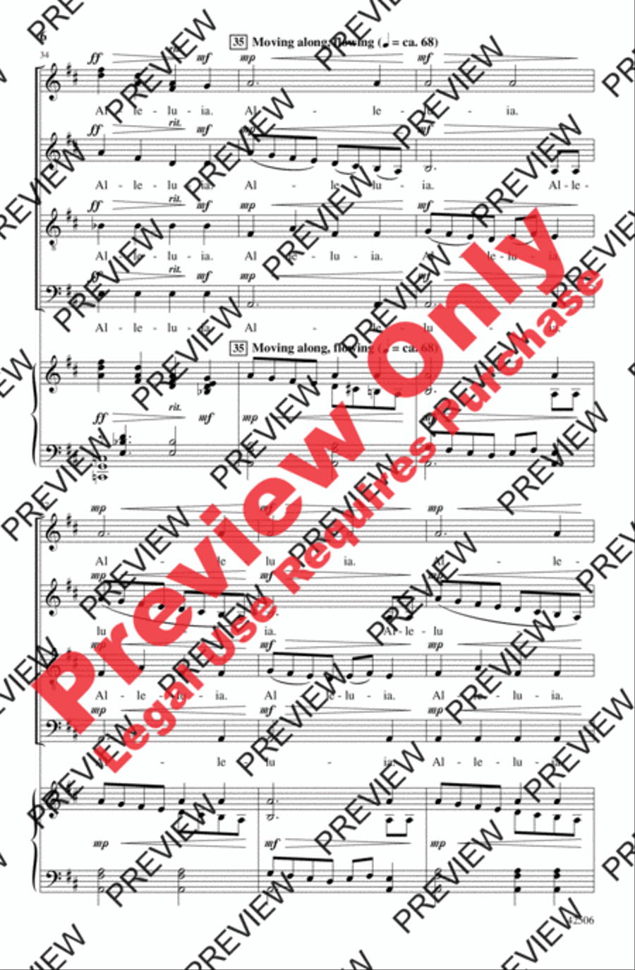 Jazz Alleluia 4-Part scores gallery preview page 6