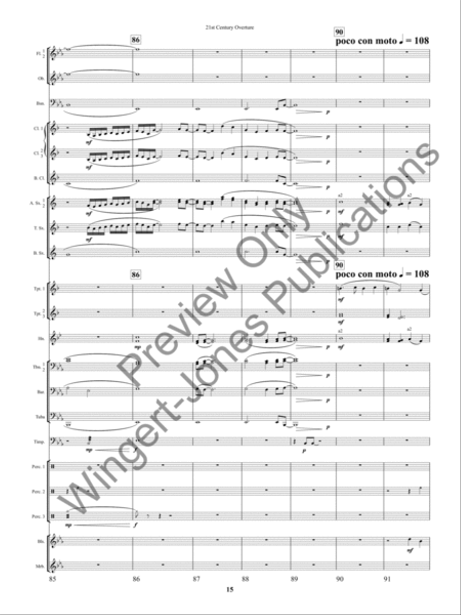 21st Century Overture Concert Band scores gallery preview page 18