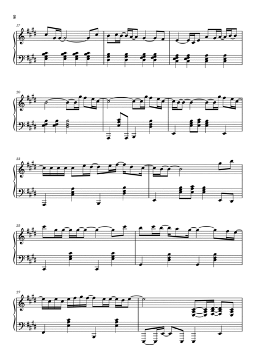 We Are The World Piano Solo scores gallery preview page 2