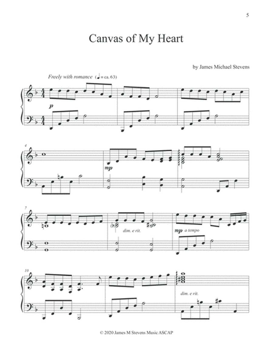 Canvas of My Heart - Piano Book image number null