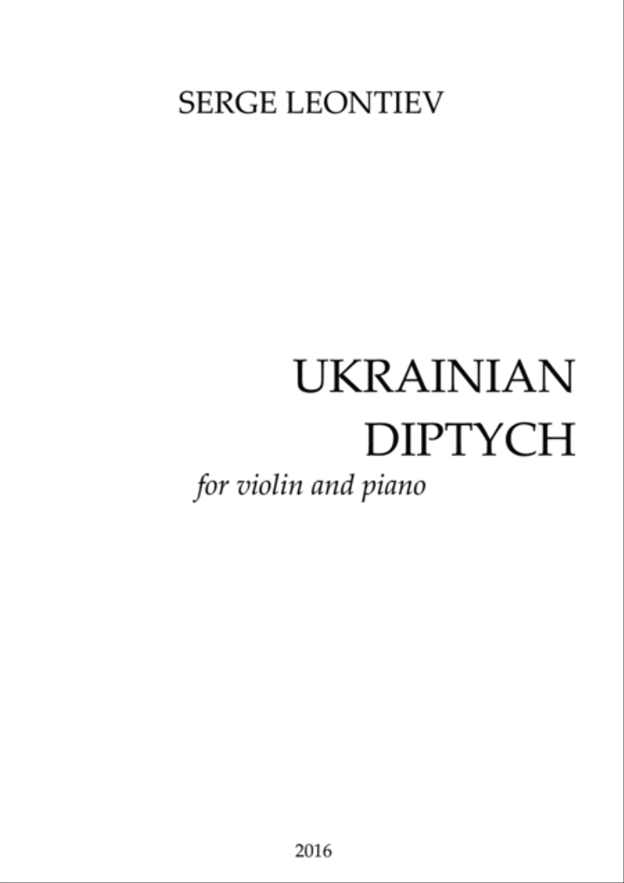 Ukrainian Diptych Chamber Music scores gallery preview page 2