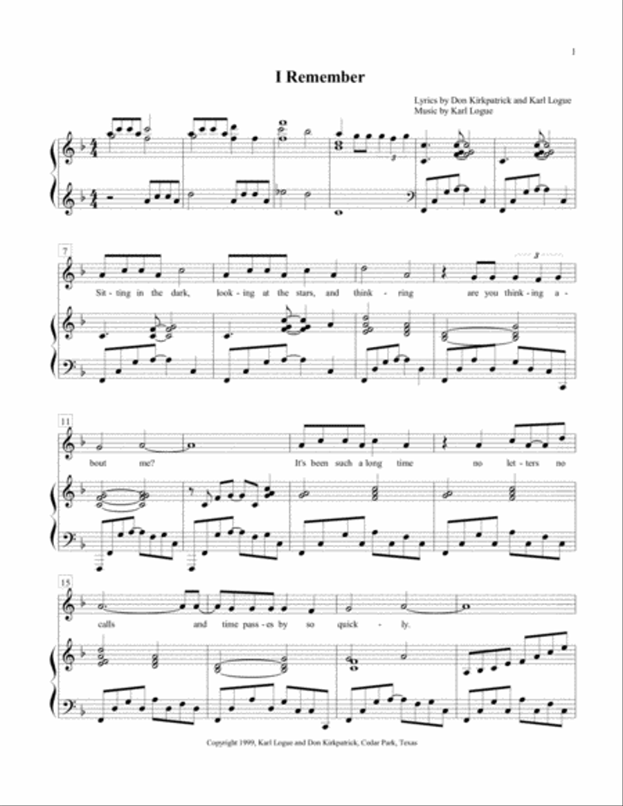 I Remember Voice scores gallery preview page 1