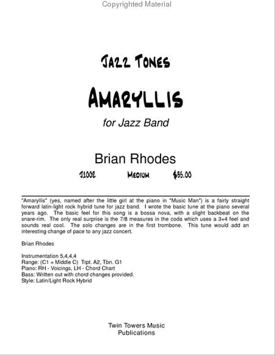 Amaryillis Jazz Ensemble scores gallery preview page 2