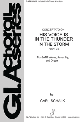 Book cover for His Voice Is in the Thunder, in the Storm