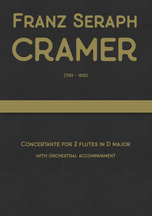 Cramer - Concertante for 2 flutes in D major with orchestral accompaniment