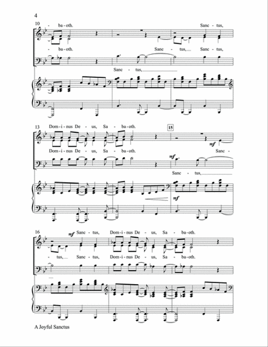 A Joyful Sanctus 3-Part scores gallery preview page 4
