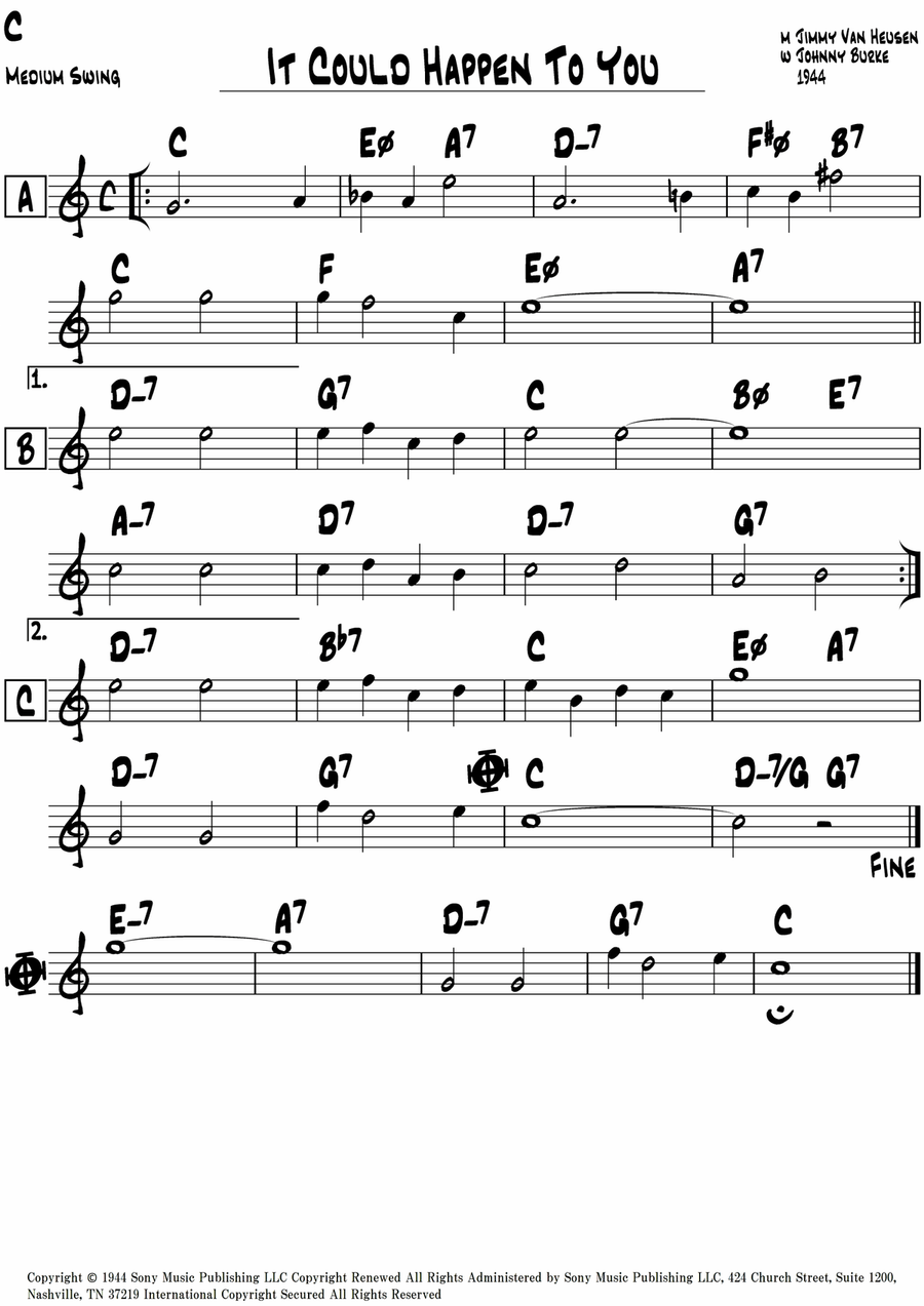 It Could Happen To You Piano scores gallery preview page 4