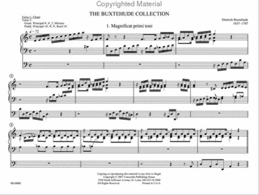 Chorale Preludes of Dietrich Buxtehude Organ scores gallery preview page 2