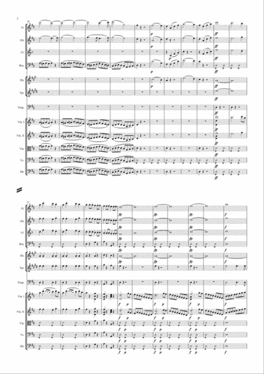 The Marriage of Figaro Overture (reduced orchestration) Chamber Orchestra scores gallery preview page 4