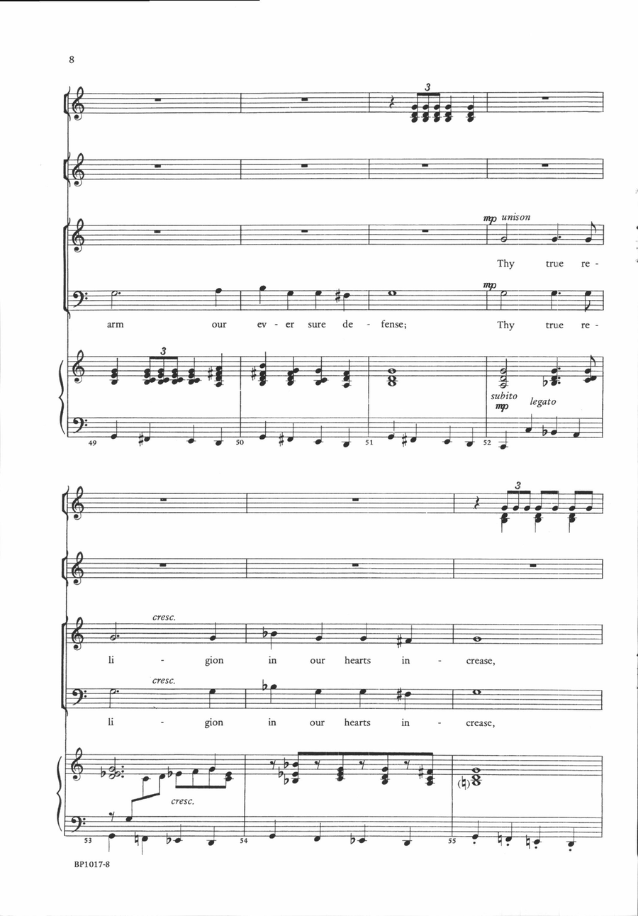 God of Our Fathers - Currie 4-Part scores gallery preview page 7