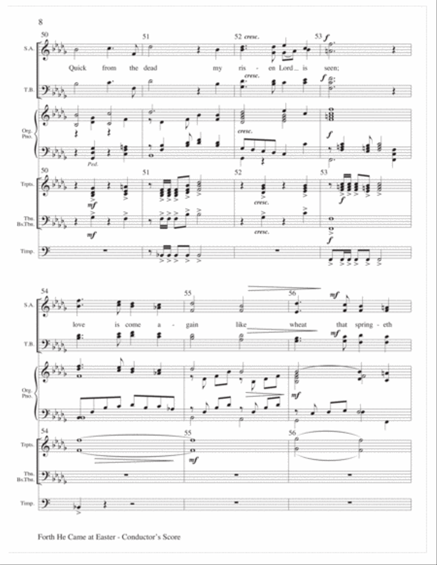 Forth He Came at Easter Choir scores gallery preview page 8