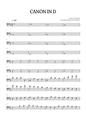 Pachelbel Canon in D • trombone sheet music 