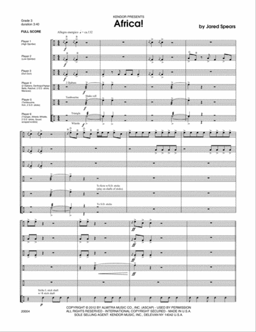 Africa! Africa! Chamber Music scores gallery preview page 2