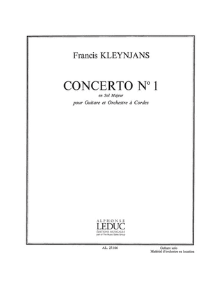 Book cover for Concerto No.1 In G Major (guitar Solo)