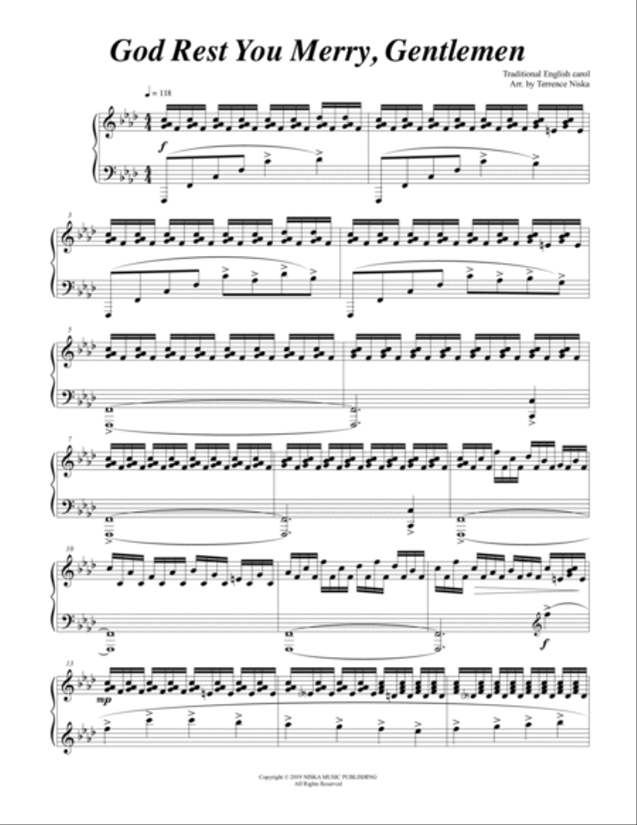 God Rest You Merry, Gentlemen Piano Solo scores gallery preview page 2