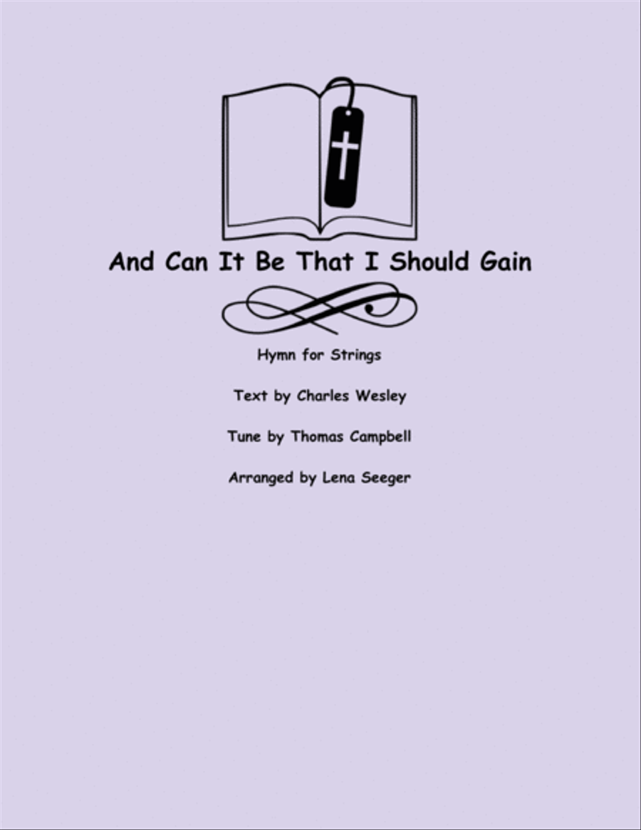 And Can It Be that I Should Gain String Quartet scores gallery preview page 1