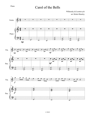 Carol of the Bells (violin w/ piano accomp)