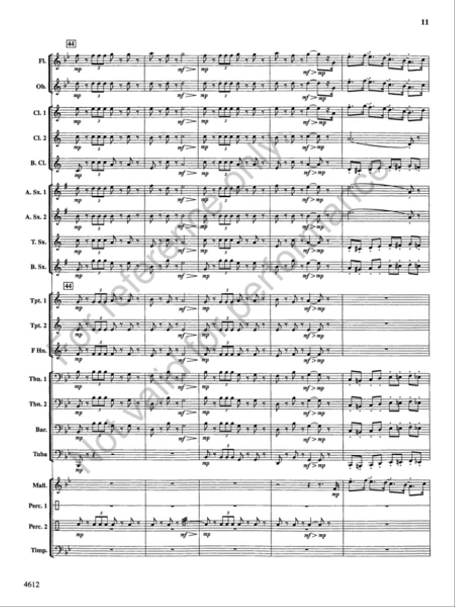 Themes from the Nutcracker Concert Band scores gallery preview page 12