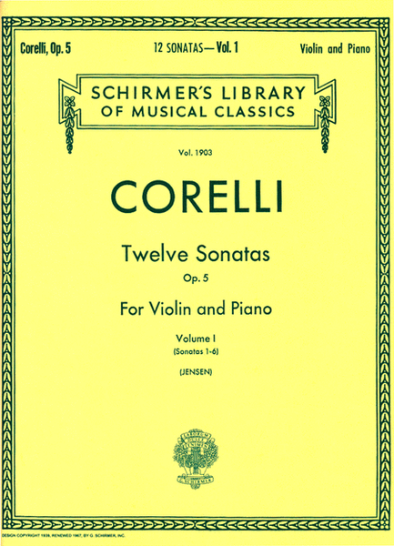 Twelve Sonatas, Op. 5 – Volume 1